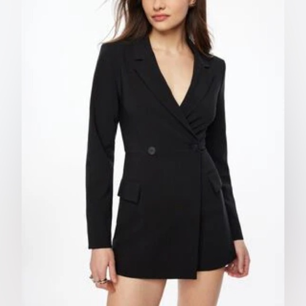 Dynamite Black Blazer Romper